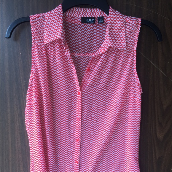 Ana sheer chevron print top
