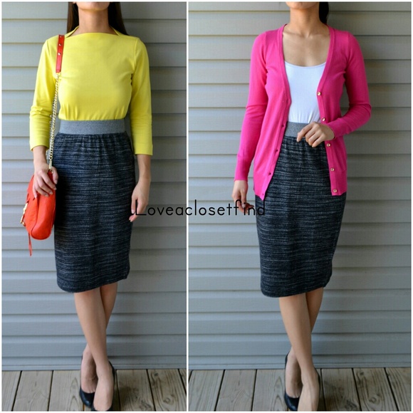 NWT Black Terry Pencil Skirt Kate Spade Saturday