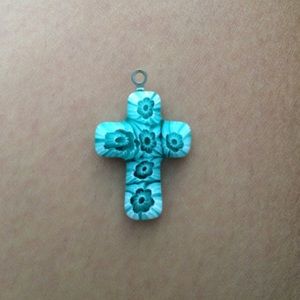 Turquoise cross pendant