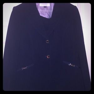 Black with gold accents Tahari pants suit