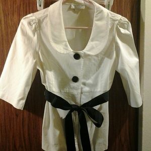 White accented with Black belt