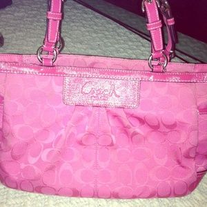 Pink coach purse