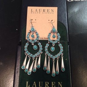 Turquoise Ralph Lauren dangly earrings