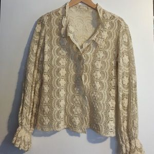 Vintage crochet sweater jacket