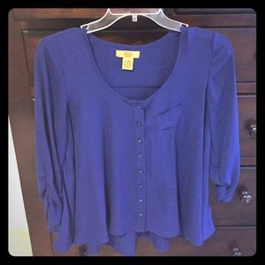 Royal Blue Chiffon Top