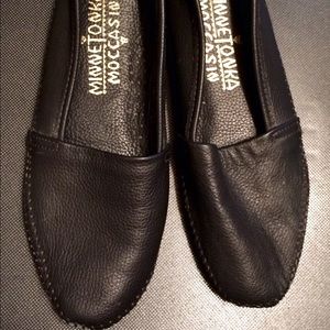 Minnetonka Leather Slip Ons