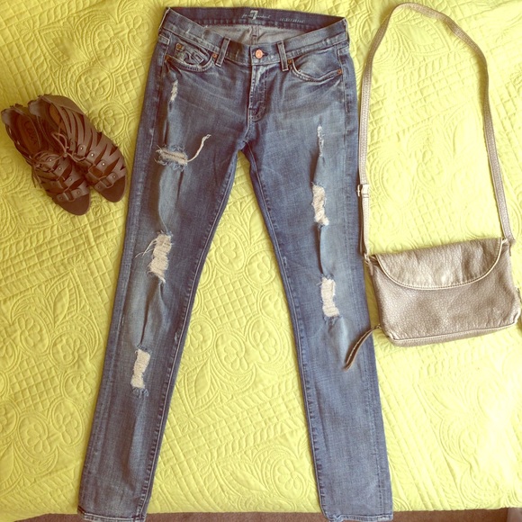 💙SEVEN Roxanne distressed skinny jeans
