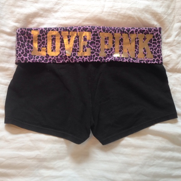 Victoia's Secret PINK Yoga Shortie Purple Cheetah