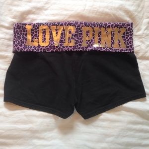 Victoia's Secret PINK Yoga Shortie Purple Cheetah