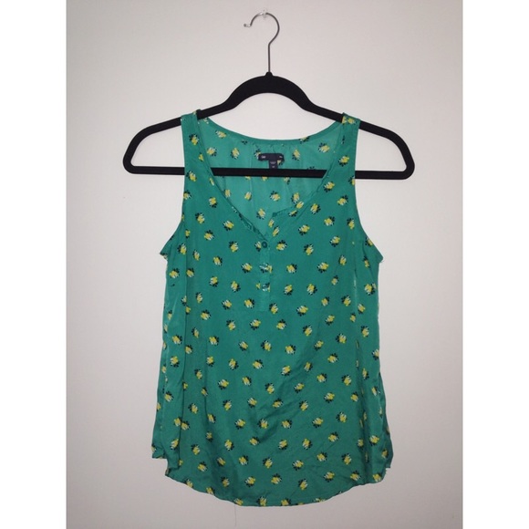 GAP Sleeveless teal top