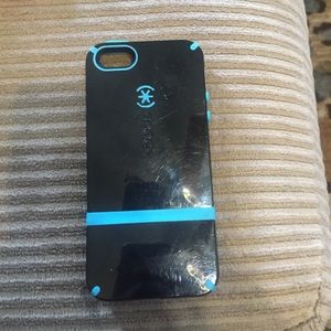 Blue and Black Flexible Speck Case