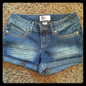 Faded Jean shorts