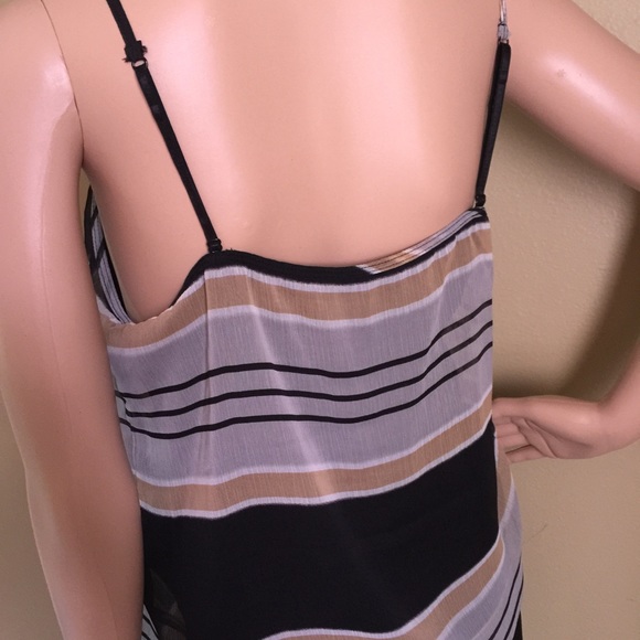 Lined sheer tank w/ adjustable straps - Picture 2 of 3