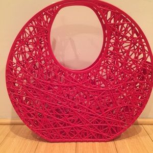 Melissa + Campana Red Art Basket Bag