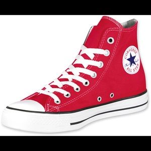NEW red high top converse