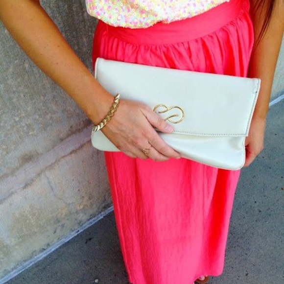 Peachy Pink Full Length Skirt