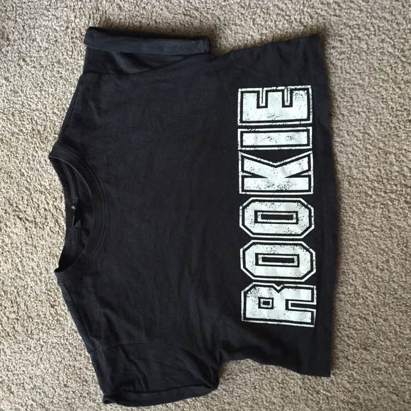 "ROOKIE" Black Crop Top