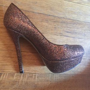 Bakers Bronze Glitter Pumps .. Worn Once