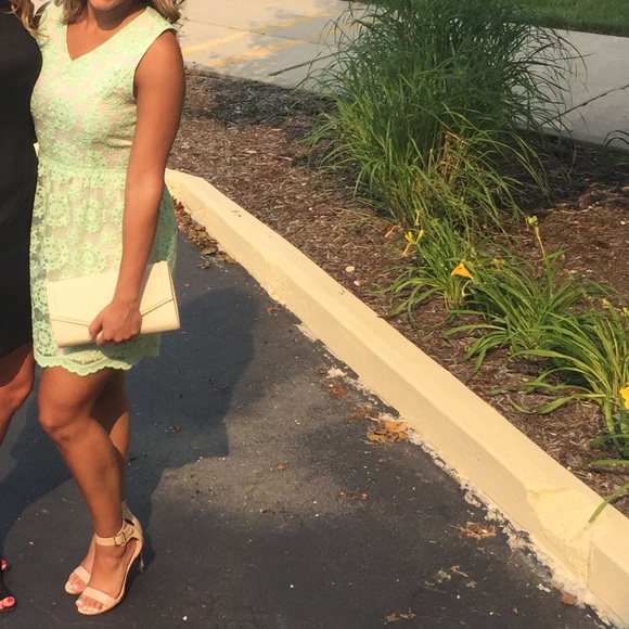 Sea foam green dress