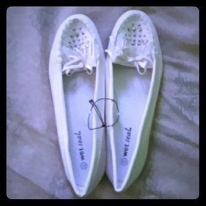 leather studde flats
