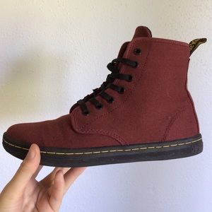 Maroon doc martens