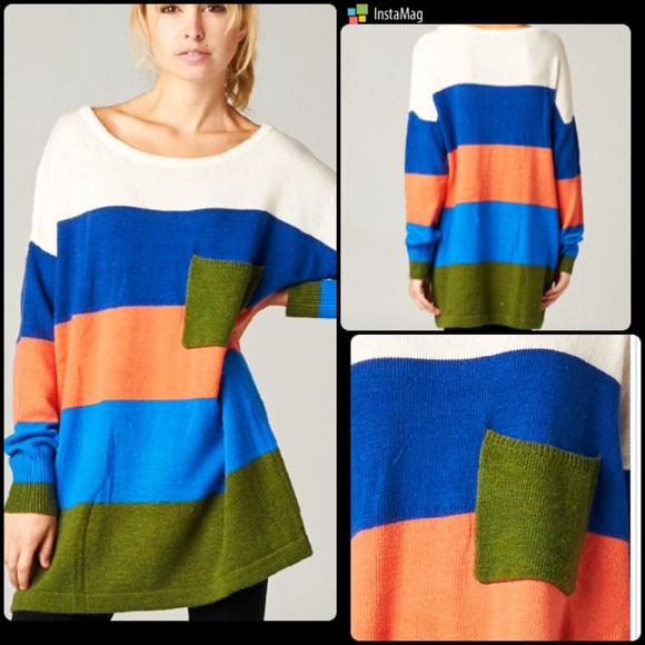 🌺HOST PICK 9/2🌺STRIPED OVERSIZE SWEATER - Picture 2 of 2