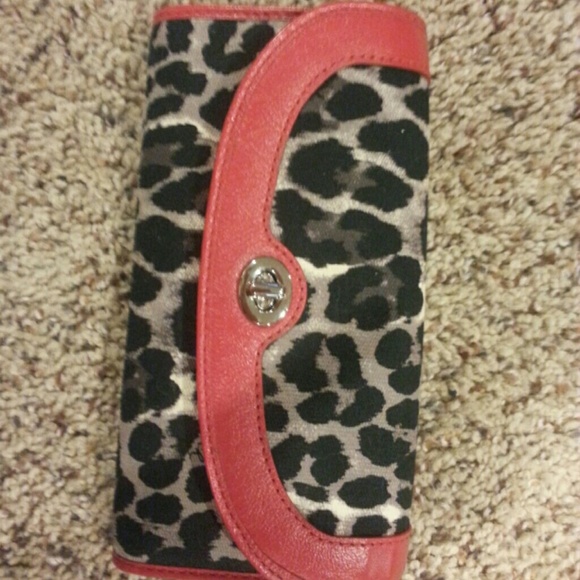Authentic coah leopard print wallet