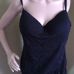 Black tank with built in bra