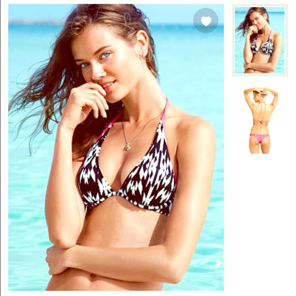 Victoria's Secret High Tie Halter Bathing Suit Top - Picture 1 of 2