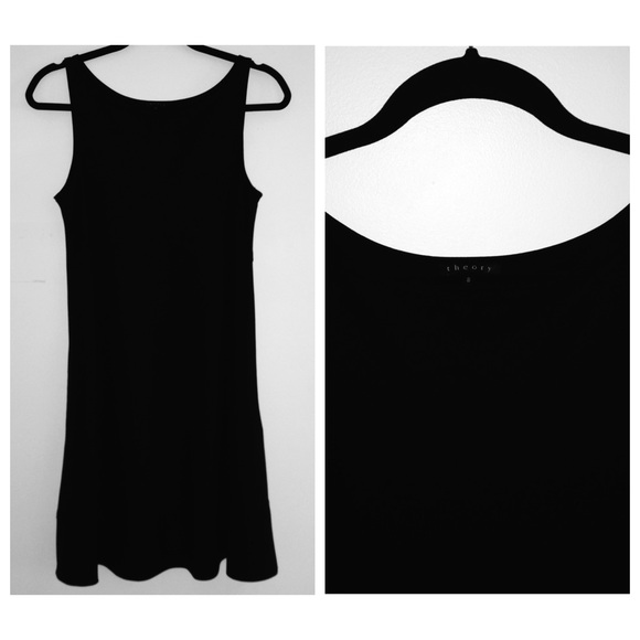 theory a-line dress black size 8 perfect condition