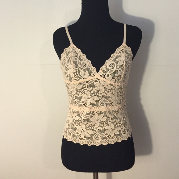 blush colored lace bralette/lingerie tank