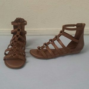 Brown gladiator sandals