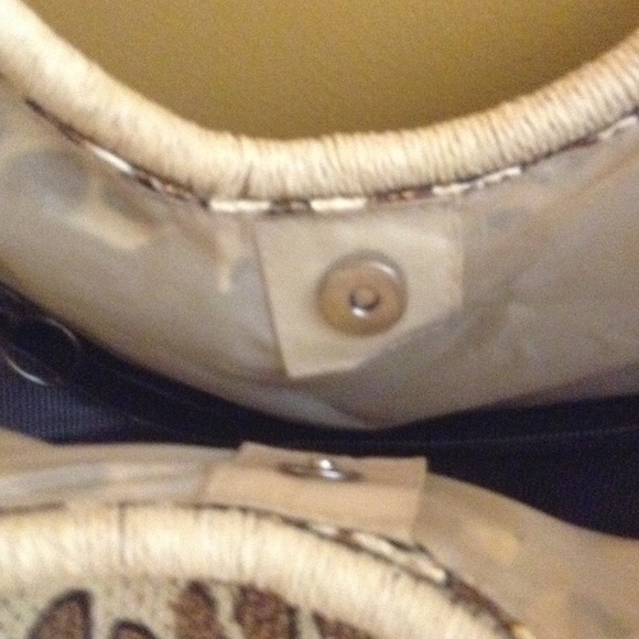 NWT LEOPARD print straw tote bag 18x20 fully lined - Picture 3 of 4