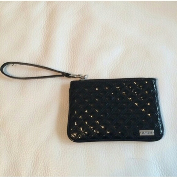 Express black quilted wristlet