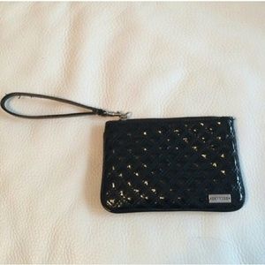 Express black quilted wristlet