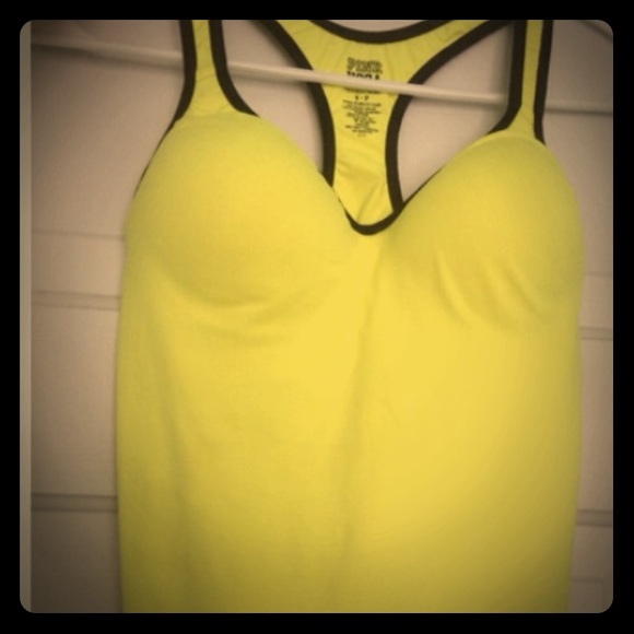 VS Pink yoga push-up tank💛💛