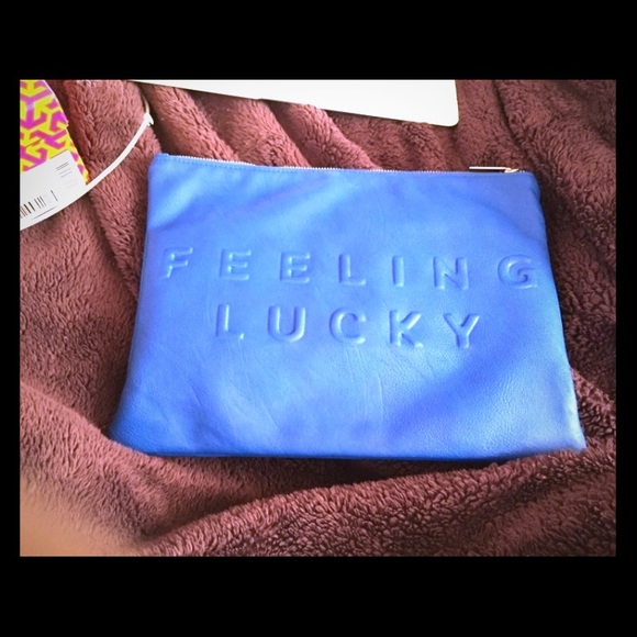 Zara blue clutch