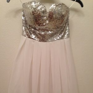 White and sparkly Short Homecoming dress