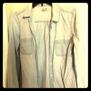 Denim button down