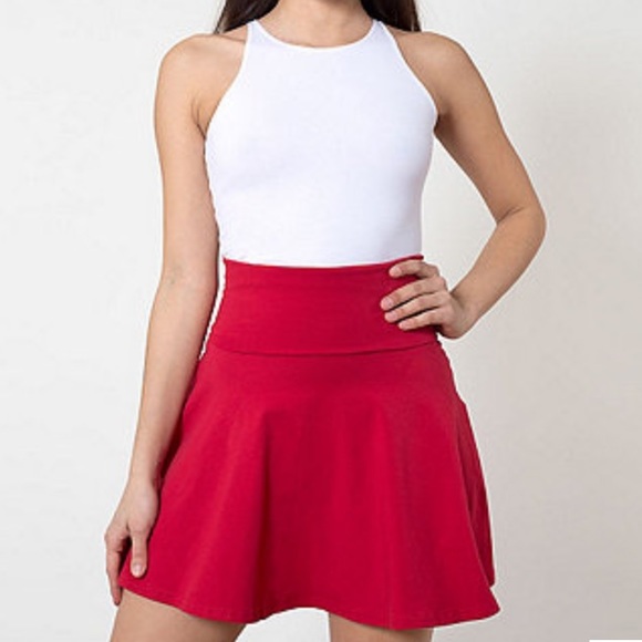 American Apparel Black Jersey High-Waist Skirt