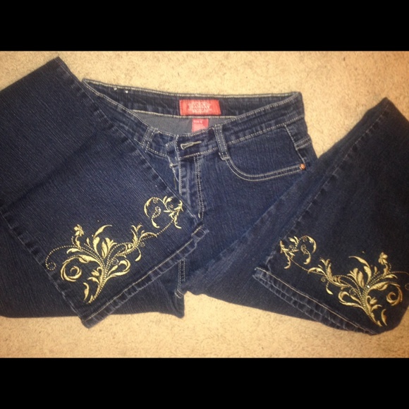 Jean Bay embroidered blue jeans - Picture 1 of 2