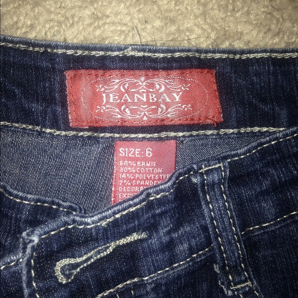 Jean Bay embroidered blue jeans - Picture 2 of 2