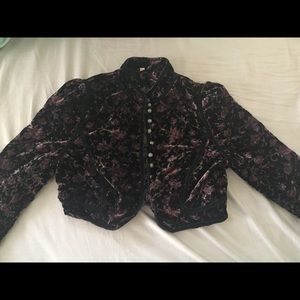 Floral Free People Cropped Jacket
