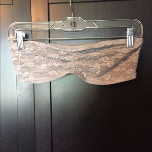 VS Pink Gray Bandeau Top