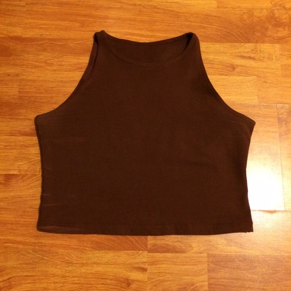 Cotton spandex sleeveless crop top
