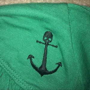 Rock steady skull/anchor green sailor girl dress