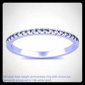 Like new white gold diamond band! 14k stamped.