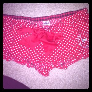 Pink comfy red polka dot shorts