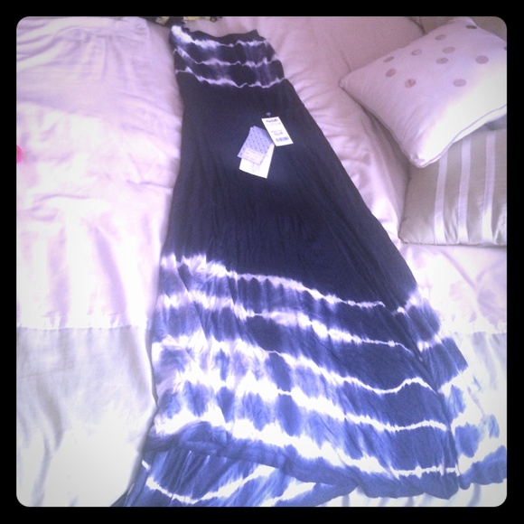 Convertible blue and white maxi skirt and dress