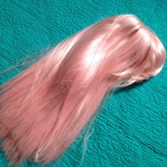 Synthetic pink Wig